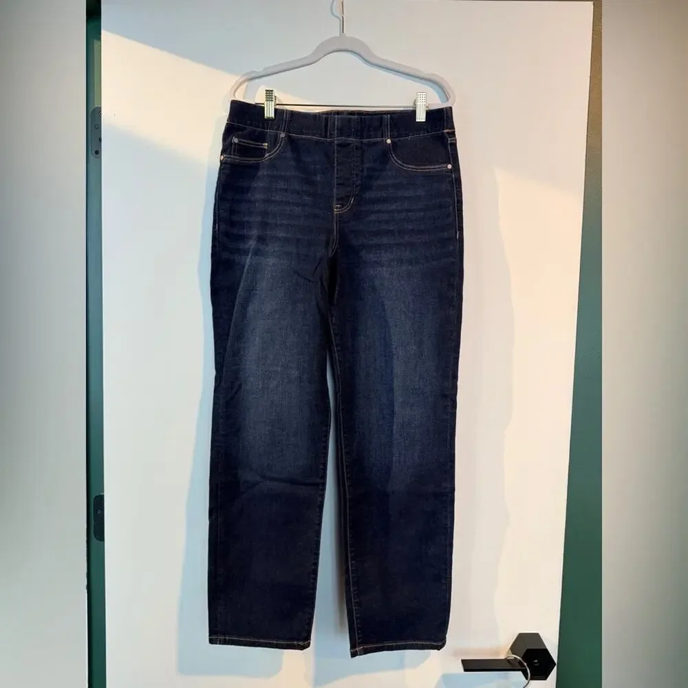 Liverpool Slim Chloe Pull-On Stretch Jeans in Canton Dark Wash - Size 30